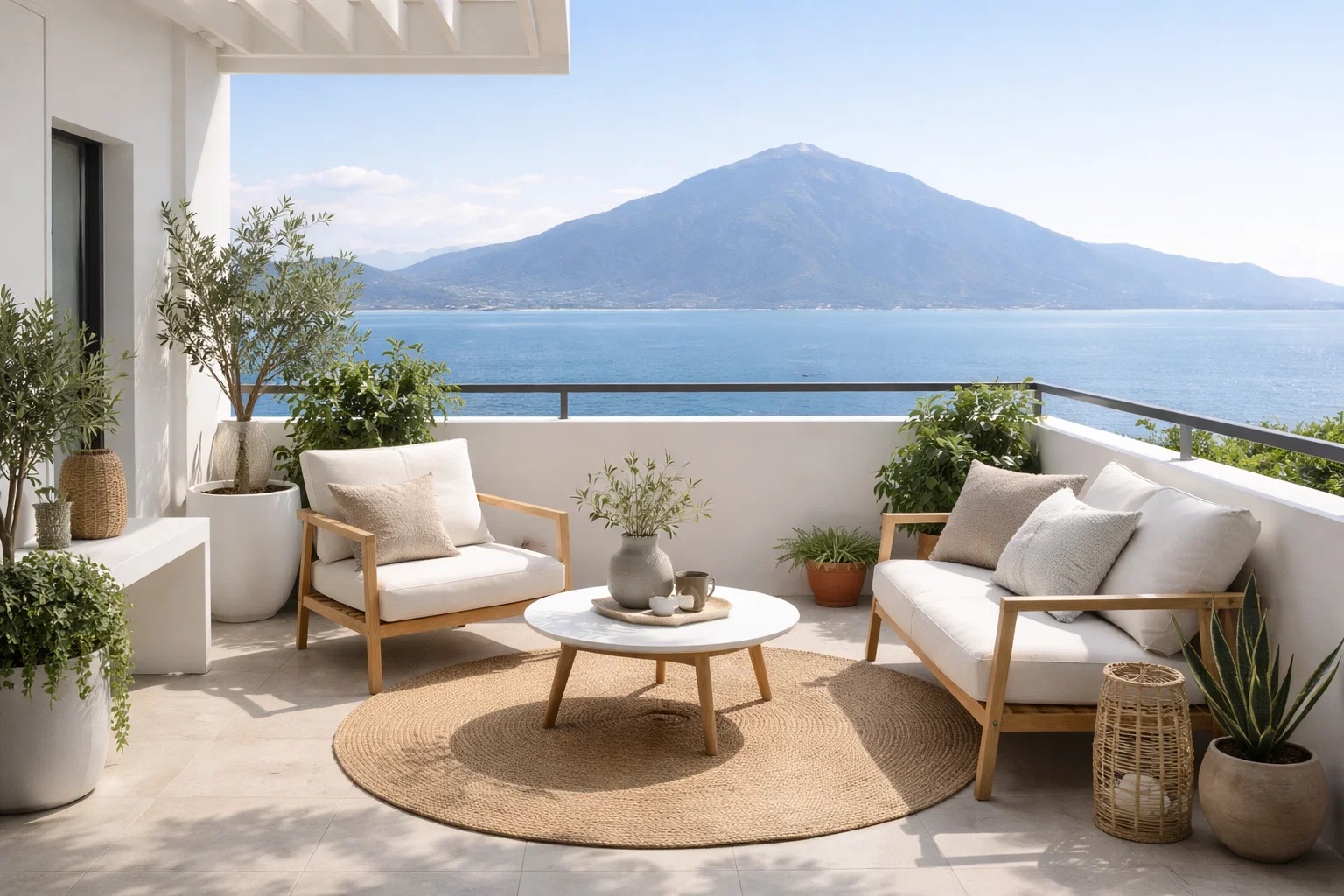 Μπαλκόνι με φυτά και cozy αίσθηση